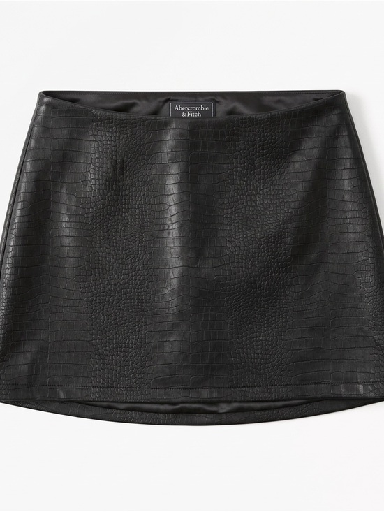 Abercrombie & Fitch Dresses & Skirts - Abercrombie & Fitch Scarlett Black Faux Croc Mini Skirt